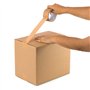 Lot de 20 boîtes en carton avec rabats fabriqués en carton ondulé à deux vagues pour emballage ou transport de haute protection.