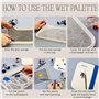 Hartem - Palette Humide pour Peintures à Base d'eau | Comprend 2 Éponges + 50 Feuilles de Papier Semi-Perméable | Idéal pour Les