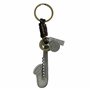 Porte-clés Saxophone argenté - Porte-clés d'instrument de musique avec phrase motivante - Accessoire en métal avec chaîne en cui