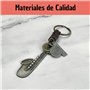 Porte-clés Saxophone argenté - Porte-clés d'instrument de musique avec phrase motivante - Accessoire en métal avec chaîne en cui