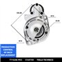 TESLA TECHNICS TT15208 PRO demarreur moteur 12V, 2.00 KW. Compatible avec MERCEDES-BENZ. Excellent relation qualité-prix. Instal