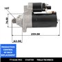 TESLA TECHNICS TT16340 PRO. Démarreur de voiture 12V. demarreur moteur 2.2 KW. démarreur compatible avec VOLKSWAGEN. prix démarr