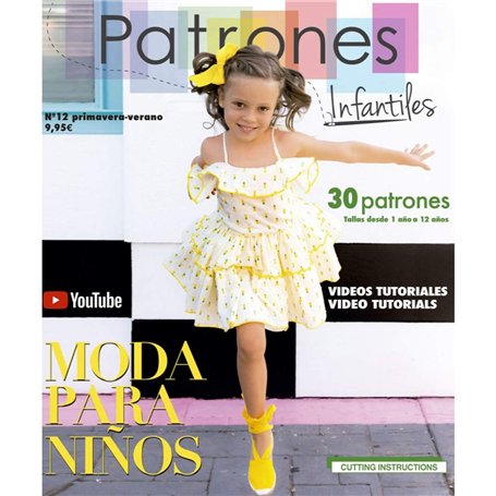 PATRONESMUJER - Patrons de couture pour enfants n°12. 30 modèles fille garçon avec tutoriels vidéo en français (Youtube). Taille