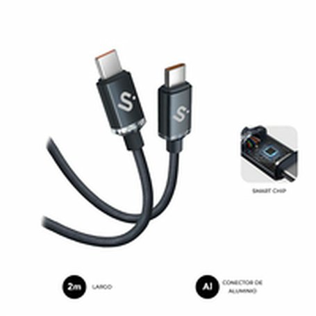 Câble USB-C vers USB-C Subblim SUBCAB-C06002 Noir 2 m
