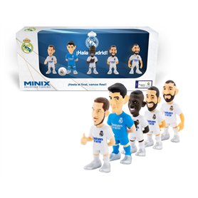 MINIX - Real Madrid - Pack de 5 - Figurine à Collectionner 7cm (Hazard, Courtois, Benzema, Vinicius JR et Carvajal) MINIX - Real Madrid - Pack de 5 - Figurine à Collectionner 7cm (Hazard