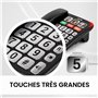 SPC Comfort Numbers Pro – Téléphone Fixe Senior avec Grandes Touches et Sonnerie très élevée | Amplificateur +20dB | 6 Contacts 