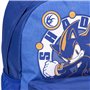 Sac à Dos Casual Sonic - Orange et Bleu - 30x14x41 cm - en Polyester - Poche Latérale, Bretelles Réglables et Plusieurs Comparti