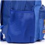 Sac à Dos Casual Sonic - Orange et Bleu - 30x14x41 cm - en Polyester - Poche Latérale, Bretelles Réglables et Plusieurs Comparti