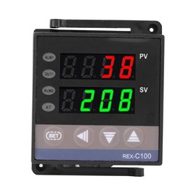 Régulateur de température numérique PID REX-C100 (M) Thermostat thermocouple 0 à 400 ° C Sortie de Relais de Type K