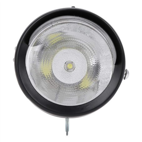 Phare de vélo en métal Vintage LED Super léger Phare de vélo avec visière Nuit équitation Phare Avant de sécurité pour vélo équi