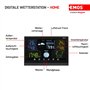 EMOS E6018 Station météo Radio avec capteur extérieur et écran Tactile Couleur + Bloc d'alimentation 13 Fonctions : thermomètre,