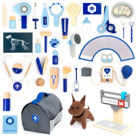 UMU® Jeu de vétérinaire pour Enfants en Bois avec modèle de Chien