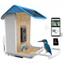 Nichoir Intelligent avec caméra et Panneau Solaire, mangeoire pour Oiseaux avec Enregistrement vidéo en Direct et Reconnaissance