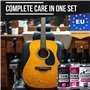 Henry's Kit de nettoyage tout-en-un pour guitare - Kit de nettoyage pour guitares et cordes et après-shampoing - Accessoires de 