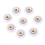 Without brand KF-Wheels 8pcs Bain Douche Porte Rouleaux/Runners Roues 18mm Dia Poulies Roue de Remplacement for boîtiers Cabines