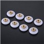 Without brand KF-Wheels 8pcs Bain Douche Porte Rouleaux/Runners Roues 18mm Dia Poulies Roue de Remplacement for boîtiers Cabines