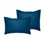 Lot de 2 taies d'oreiller Oxford de qualité supérieure - Bleu pétrole - 80 x 80 + 5 cm - 100% Coton Ranforce