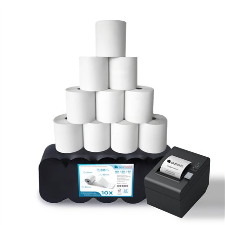 Seamarkt Lot de 10 rouleaux de papier thermique et thermique