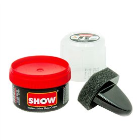 SHOW Black Instant Shine Crème de cirage avec éponge pour chaussures