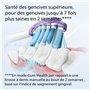 Philips Sonicare Lot de 4 têtes de brosses à dents électriques soniques G3 Premium Gum Care pour la santé des dents et des genci