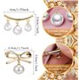 Youery 8 Pièces Mode Broche de Perle Simulée Épingle ，Femmes Arcs Décoratifs Clips De ，pour la Fixation de Pull, Châles et Robes