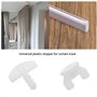 ShanBye 24 PCS Arrêts de Tringle à Rideau, Bouchons de Rideau, Rail de Draperie en Plastique, Glisseur Coulissant, Accessoires d