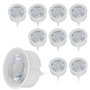 HCFEI Lot de 10 modules LED 230V 5W pour spot encastrable MR16 Blanc chaud Remplacement GU10 Ø 50 mm 38°Angle d'éclairage