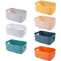 OWill Lot de 7 paniers de rangement en plastique - Plusieurs couleurs pour cuisine