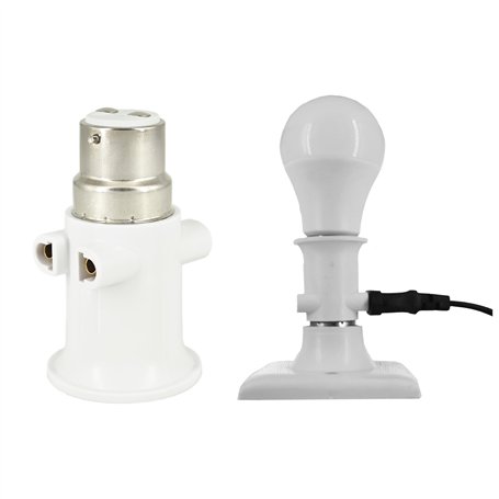 FExYinz 2 pièces par paquet adaptateur de douille de lampe prise B22 conversion en prise de courant et prise E27