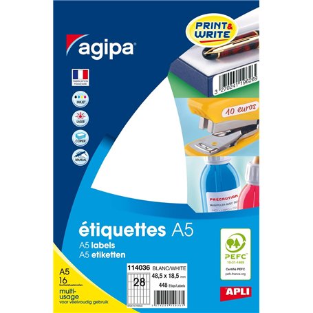 APLI 114036 - Etui 448 étiquettes multi-usage 48