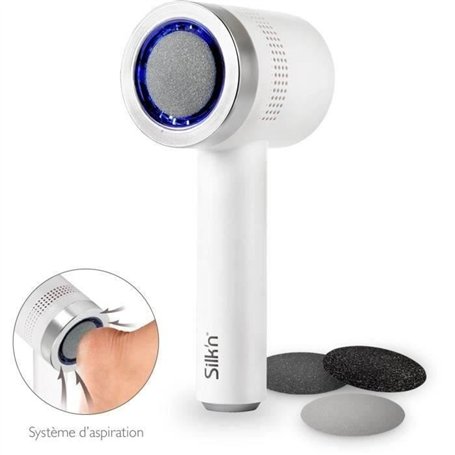 Râpe électrique anti-callosités Silk'n Vacupedi avec aspiration intégrée et 2 râpes incluses