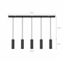 CALEX Suspension Intelligente - Smart GU10-5 Lumières - Noir Mat - Aluminium - Spots Orientables - Installation Facile