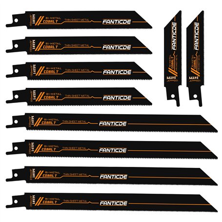 FANTICDE Lot de 10 lames de scie sabre pour métal