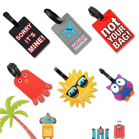 Lot de 6 Etiquette Bagage