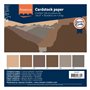 Florence Papier Cartonné Marron Rugueux - 30,5 x 30,5 cm - Marron - 24 Feuilles - 216 g/m² - Papier pour Scrapbooking, Carterie,