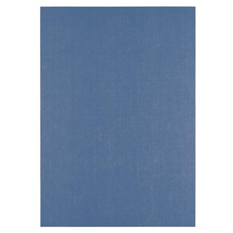 Florence Papier Cartonné en Lin Bleu 250 g – Papier Scrapbooking A4 – Maritime – Papier Cartonné Couleur – Invitations Élégantes