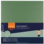 Florence Papier Cartonné en Lin Vert 250 g – Papier Scrapbooking 30,5 x 30,5 cm – Pine – Papier Cartonné Couleur – Invitations É