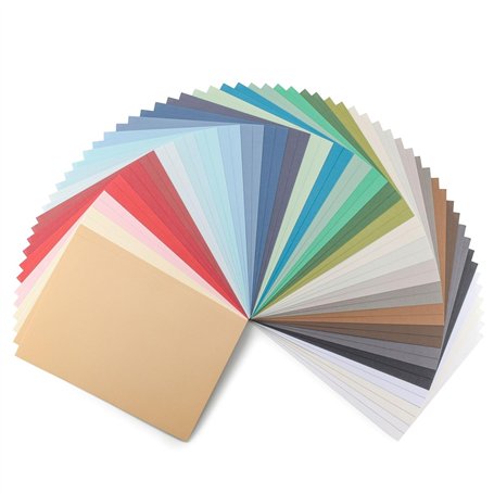 Florence Papier Cartonné en Lin Couleurs Assorties 250 g – Papier Scrapbooking A4 – Papier Cartonné Couleur – Invitations Élégan