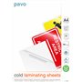 PAVO Lot de 50 feuilles de plastification A3 auto-adhésives brillantes – Format A4 – 90 microns