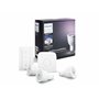 Philips Hue Kit de démarrage 3 ampoules White & Color GU10 + pont de connexion + télécommande Hue incluse (Nouveau)