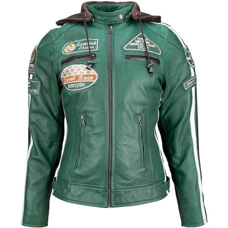 Urban Leather Veste de moto en cuir pour femme '58 LADIES'