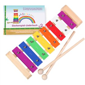 SCHMETTERLINE, Xylophone Harmonieux, pour Enfants en Bois avec Livre de Musique et Maillets en Bois, Instrument de Musique, à Pa SCHMETTERLINE
