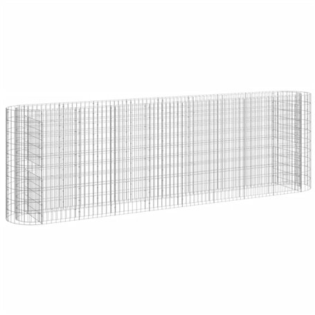 Gabion Plateforme surélevée en fer galvanisé 330 x 50 x 100 cm