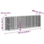 Gabion Plateforme surélevée en fer galvanisé 330 x 50 x 100 cm