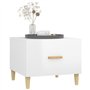 Tables basses 2 pcs blanc brillant 50x50x40cm bois d ingénierie