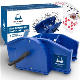Mélangeur de Cartes HELDENGUT pour Uno, Poker, Skip Bo & Plus - Machine de Mélange pour une Pause Parfaite - Mélangeur Manuel po Mélangeur de Cartes HELDENGUT pour Uno
