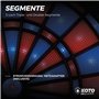 KOTO - Royal Star 315, Cible Électronique, INCL. 6 Fléchettes Pointe Plastique, 48 Jeux et Plus de 315 Variations