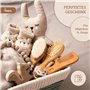 Brosse à cheveux et peigne pour bébé - Brosse à cheveux en bois naturel avec poils de chèvre doux - Brosse douce pour bébé - Pou
