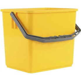 Synx Tools Seau - pour vadrouille - camion de travail - 6L - Pièces de rechange jaunes pour différents chariots de nettoyage sea