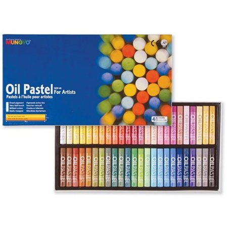 Pastel Huile Mungyo Pigmentation Extra-fine Texture Onctueuse Pouvoir Couvrant 70mm Diamètre 11mm Lot de 48 Assortis